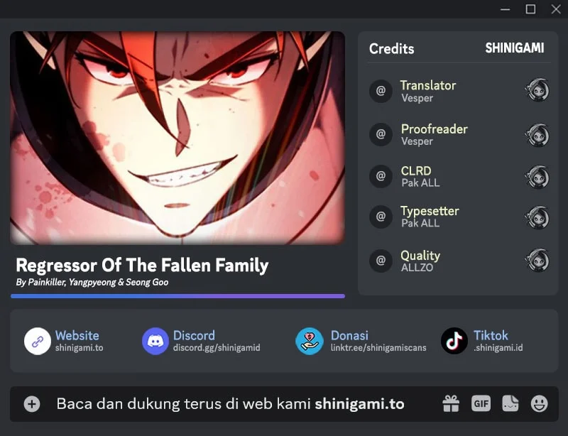 Komik Regressor Of The Fallen Family Chapter 111 Fix gambar 1
